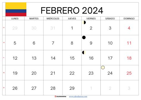 febrero 2024 colombia para imprimir